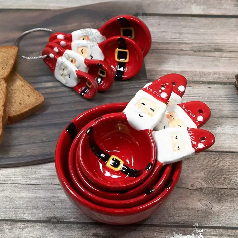 Kitchen Baking Store - 4 szt. Świąteczny zestaw łyżek do