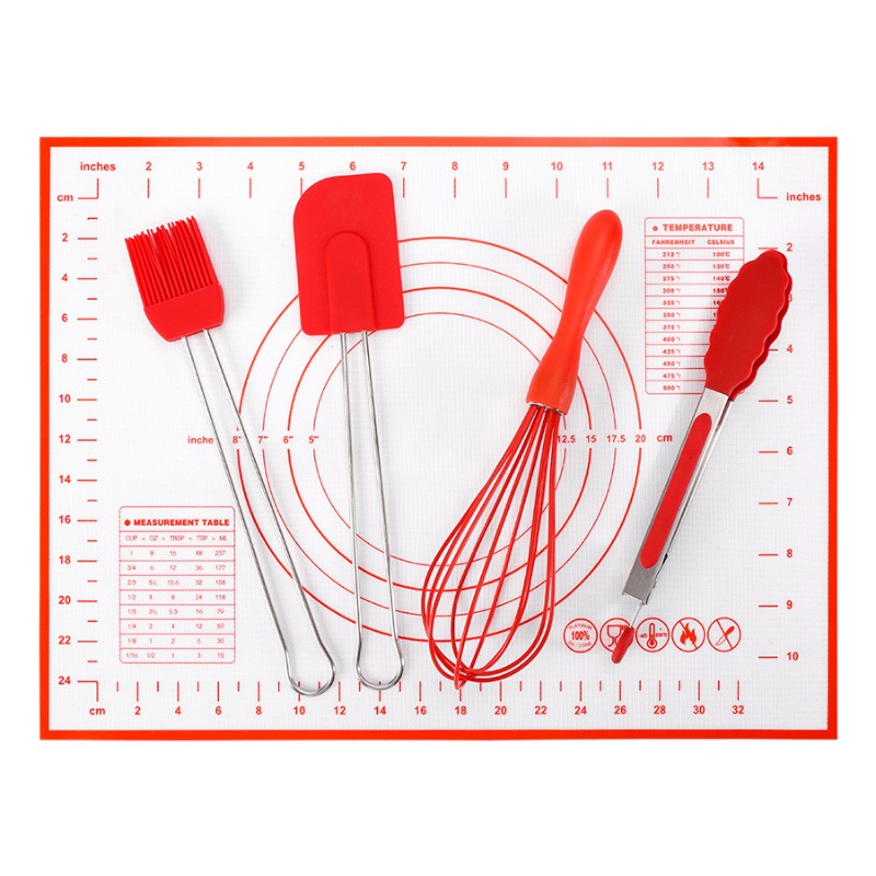 Pastry Brush Silicone - 5-częściowy zestaw silikonowych narzędzi do pieczenia