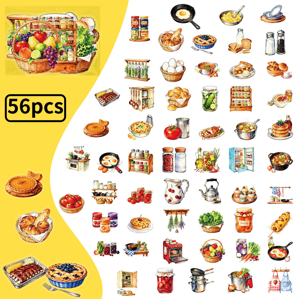 56 sztuk retro naklejek kuchen – Kitchen Baking Store recenzja i cena