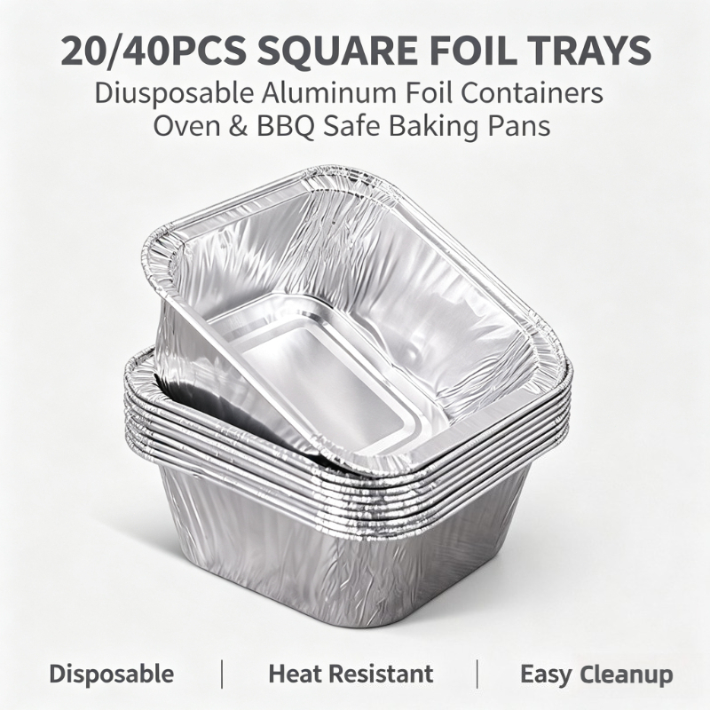 20/40 szt. Kwadratowe jednoraz – Kitchen Oven Baking Pans recenzja i cena