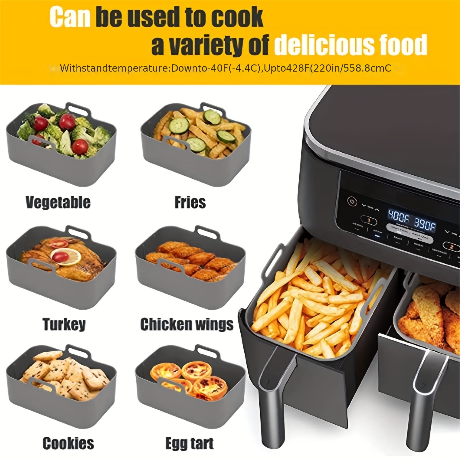 1/2Pcs Frytkownica powietrzna  – Kitchen Oven Baking Pans recenzja i cena
