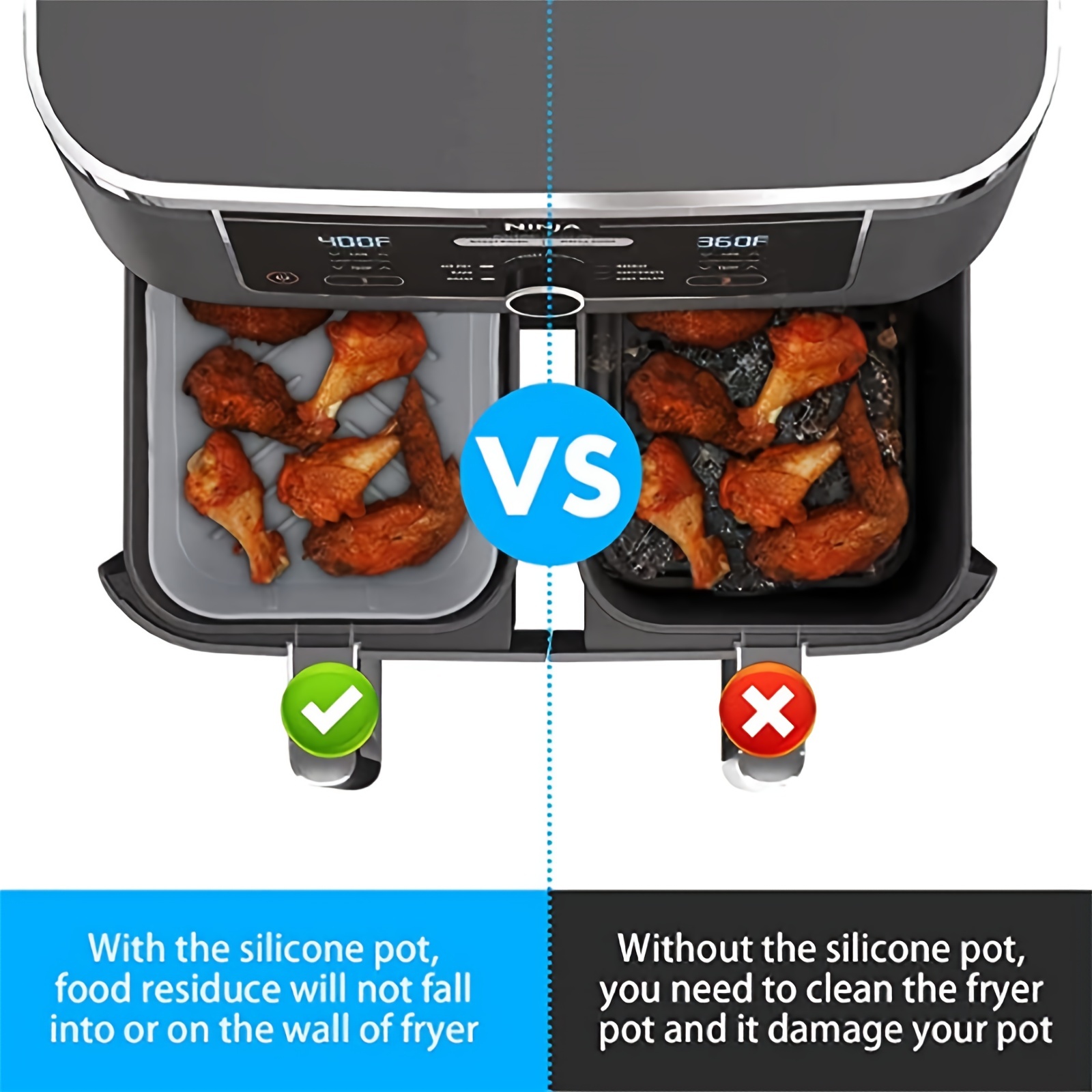 1/2Pcs Frytkownica powietrzna  – Kitchen Oven Baking Pans recenzja i cena
