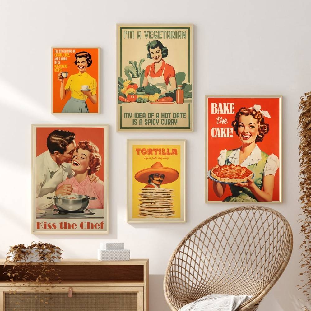 Plakat w stylu retro z cytatam – Kitchen Baking Quotes recenzja i cena